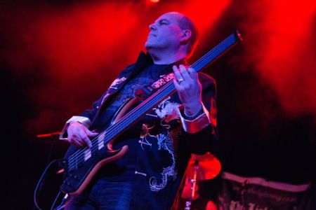 mike of dirty roses tamworth midlands rock covers band with sei original bass